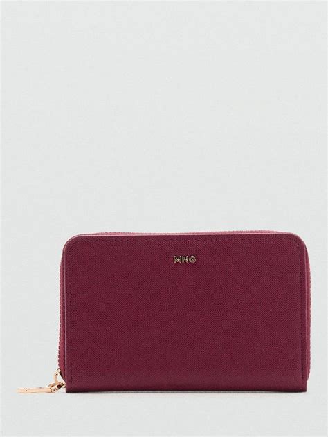 Mango Martes Zipped Purse, Dark Red