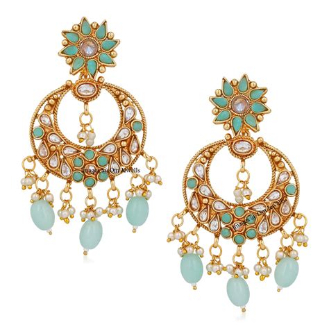 Om Jewells Traditional Ethnic Wedding Jewellery Gold Plated Dangling ...