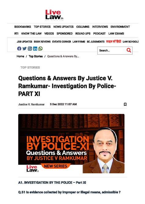 Investigation by Police- Q&A- Part XI - Ba llb - Studocu