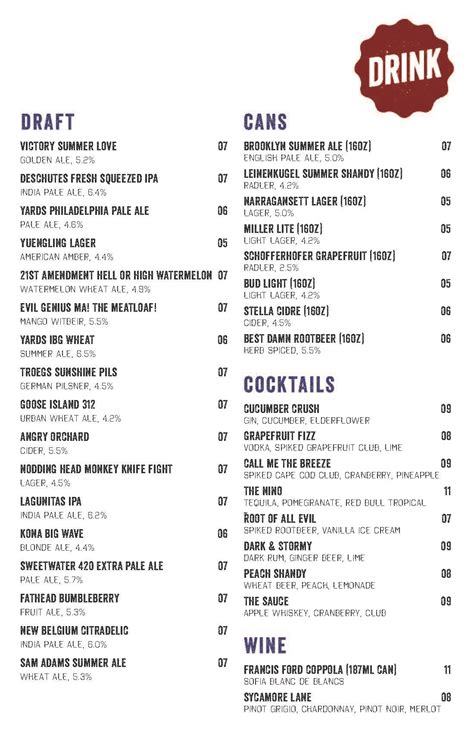 Old City Beer Garden Menu at Tami Lumley blog