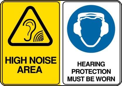 SRG INFOTECH high noise area hearing protection must be worn SIGN BOARD ...
