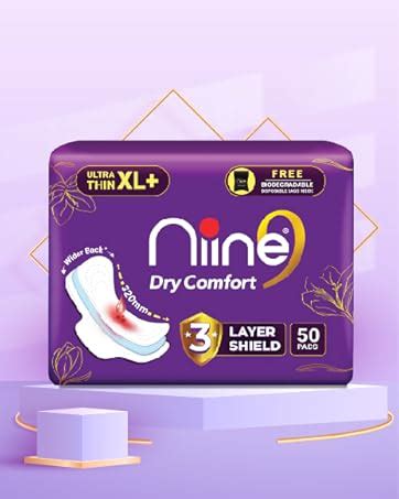 Buy NIINE Dry Comfort Ultra Thin XL+ Sanitary Napkins for Heavy Flow ...