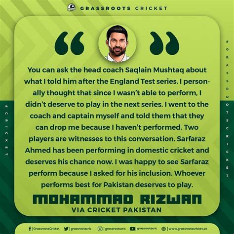 Mohammad Rizwan: “I went to the coach and captain myself and told them ...