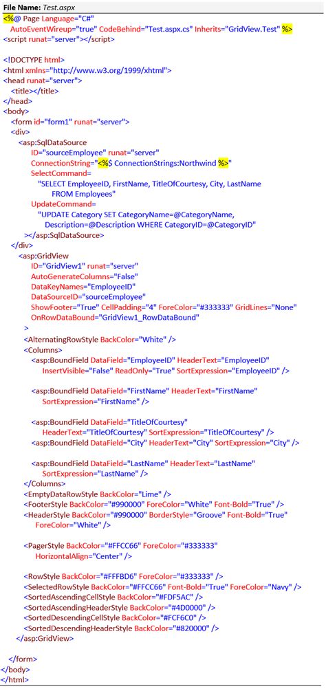 Image result for Visual Studio Code and GridView