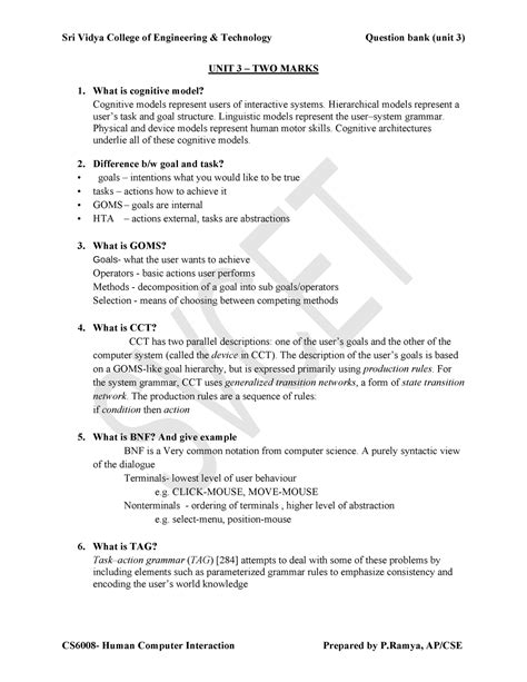 QB104823 - Lecture notes 1,3,7-10 - UNIT 3 – TWO MARKS 1. What is ...