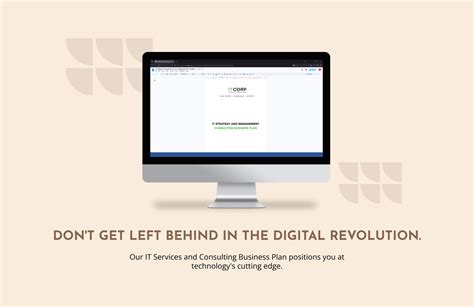 IT Strategy & Management Consulting Business Plan Template in Word, PDF ...