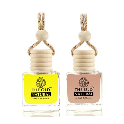 The Old Natural Car Freshener with Essential Oils Fragrance in Glass ...