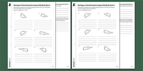 👉 Pythagoras Calculations Quick Quizzes | KS3 Maths | Beyond