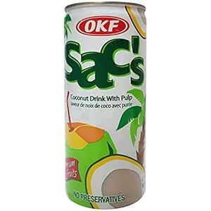OKF Coconut Drink with Pulp - Sac's, 240ml Tin : Amazon.in: Grocery ...
