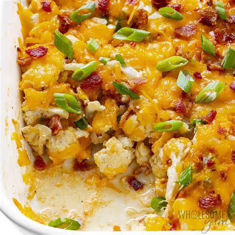 Cauliflower Casserole (Loaded Style, 30 Min!) - Wholesome Yum