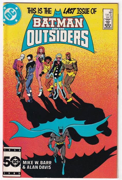 Batman And The Outsiders #32 April 1986 Mike W. Barr Alan Davis | Comic ...