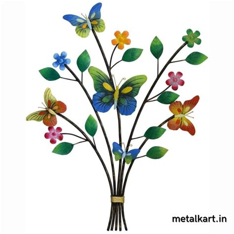 Metallic Bouquet of Butterflies (24 x 16 Inches) - Punam Metalcrafts