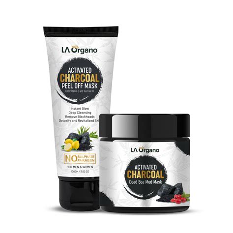 ACTIVATED CHARCOAL PEEL OFF MASK + CHARCOAL DEAD SEA MUD MASK (COMBO ...
