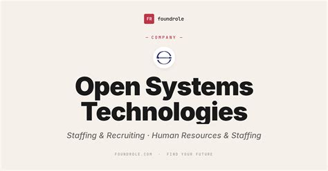 Open Systems Technologies Jobs — IT & Finance Staffing