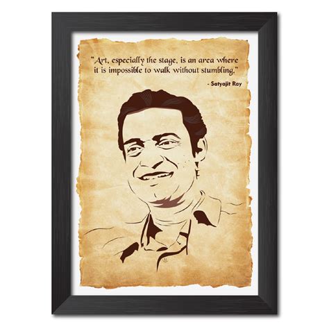 TenorArts Satyajit Ray Portrait Drawing Poster Motivational Quotes ...