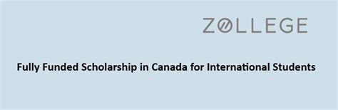 Fully Funded Scholarship in Canada for International Students