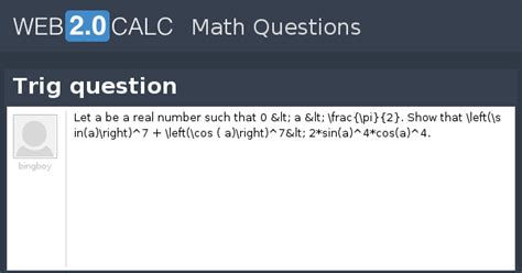 View question - Trig question