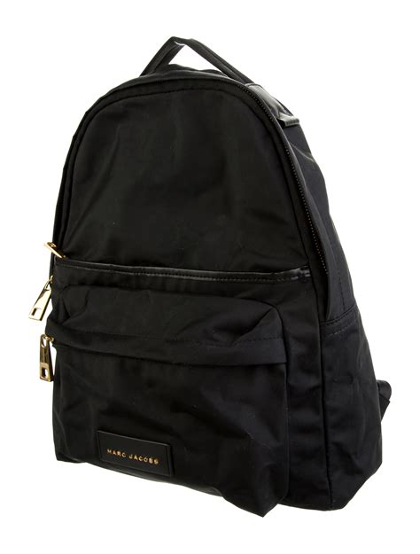 Marc Jacobs Leather Trimmed Backpack - Black Backpacks, Handbags ...