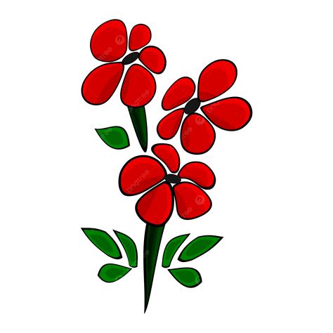 Red Color Flower Bunch Vector, Flower Artwork, Flower Bunch, Red Flower ...