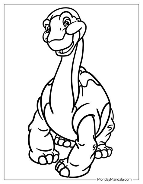 Little Foot Coloring Page Land Before Time Coloring Pages | Land