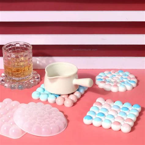Bubble Edge Coaster Mould | Bubble Tray Mould – Resin Store Surat
