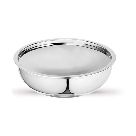 Artista Triply Stainless Steel Shallow Tasla with Lid| Silver (Inducti ...