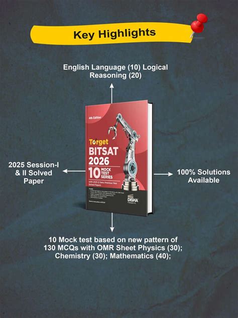 Disha Target BITSAT 2026 - 10 Mock Tests Series with 2025 (2 Sets ...