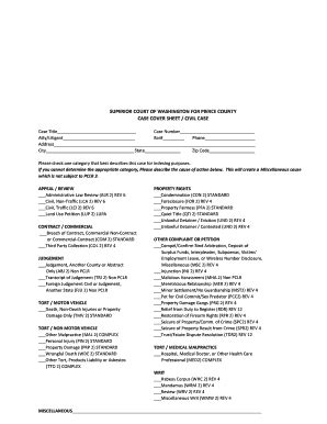 Fillable Online Superior court of washington for pierce county bcaseb ...