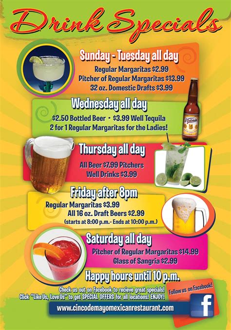 Drink Specials I – Cinco De Mayo Mexican Restaurant