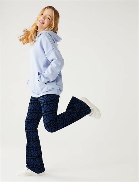 Buy Cotton Rich Heart Print Leggings at Marks & Spencer
