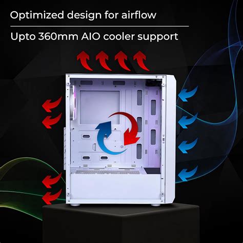 Zeb Invader White Mid-Tower Gaming Cabinet Best Price in India on ...