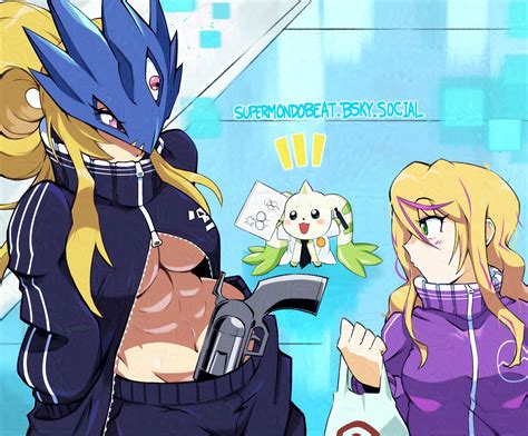 terriermon, beelstarmon, violet inboots, and terriermon joshu (digimon ...