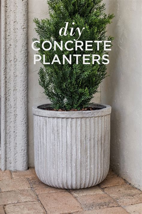 Large Cement Flower Pots Cole Planter Modern Tall Ceramic Blue