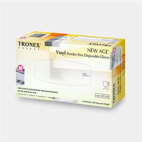 Buy Tronex Vinyl Disposable Gloves, Food Safe, Powder-Free, White ...