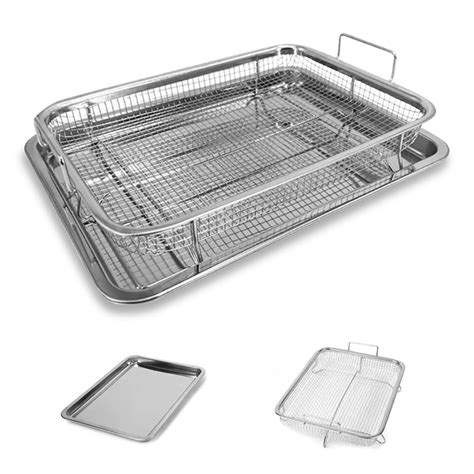 Buy Karomouj Crisping Basket & Tray 2 Piece Oven Set- Non-Stick Mesh ...