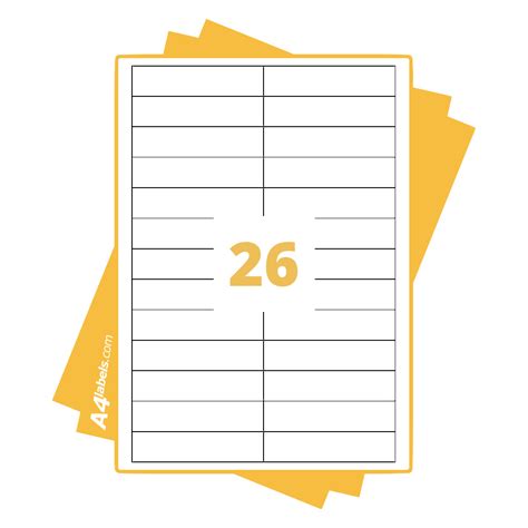 26 Labels Per Sheet (95mm x 22mm) | A4Labels