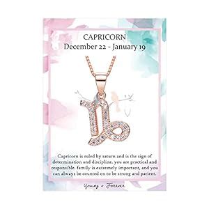Young & Forever Mothers Day Gifts Rose Gold Crystal Capricorn My ...