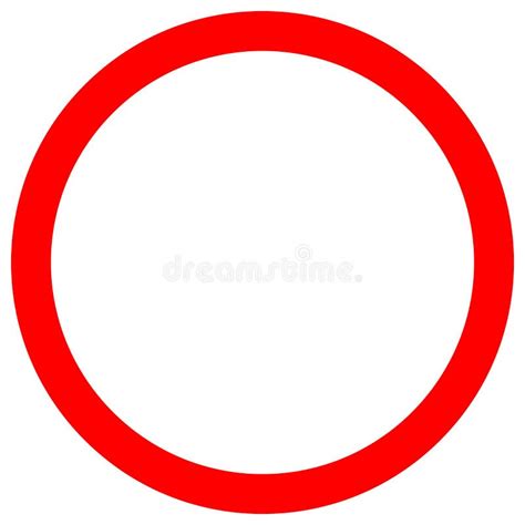 Empty Red Circle No Traffic Road Sign ,Blank Prohibiting Symbol, Vector ...