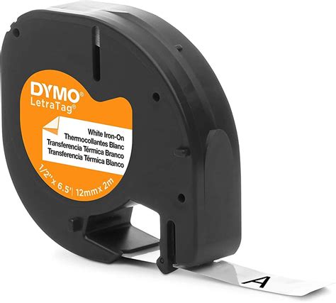 DYMO 18771 LT Iron-On Fabric Labels, 1/2-Inch x 6.5-Foot Roll, Black ...