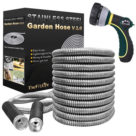 Buy TheFitLife Flexible Metal Garden Hose - 2020 Newest Leak and Break ...