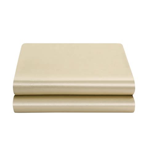Amazon.com: Satin Flat Sheet Only, Queen Flat Sheet, 1 - Piece Taupe ...