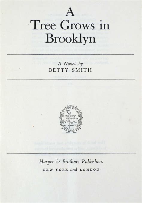 A TREE GROWS IN BROOKLYN | Betty Smith | First Edition; First Printing