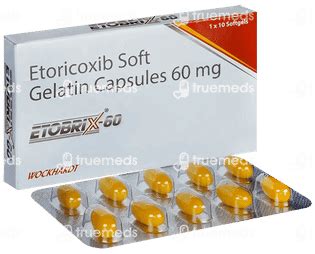 Etobrix 60 Soft Gelatin Capsule 10 - Uses, Side Effects, Dosage, Price ...
