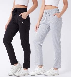 Modeve Solid Women Black, Grey Track Pants - Buy Modeve Solid Women ...