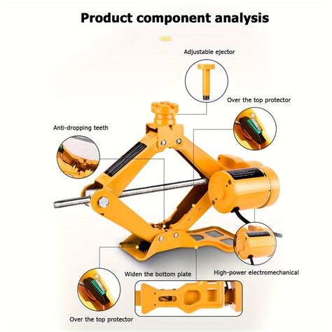 Electric Car Jack, 2 Ton 12V Scissor Car Jack Electric , Electric Car Jack Kit For Car SUV Sedan ...