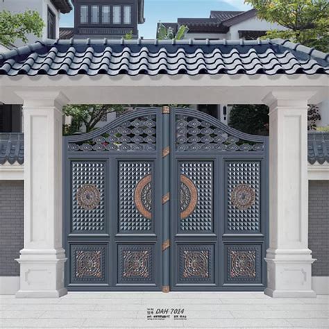 中式庭院大门门柱造型,中式庭院大门,大门门柱造型效果图_大山谷图库