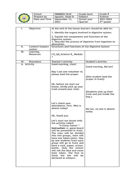 Image result for Lesson Plan for New Curriculum for Basic Science