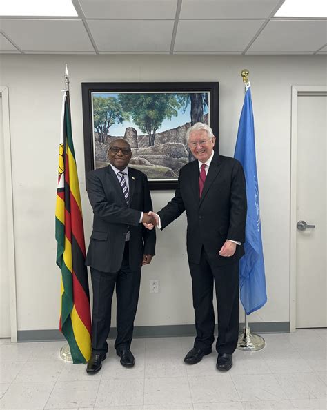 Ambassador Beresford-Hill Meets with the Permanent Representative of Zimbabwe, H.E. Taonga ...