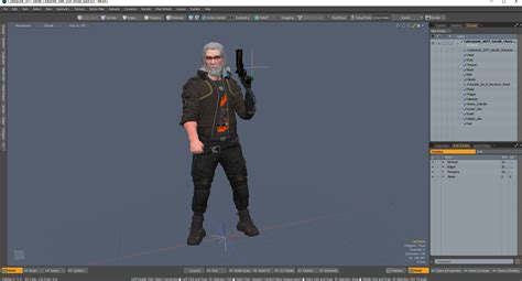 3D model Cyberpunk 2077 Geralt Character with Gun | 3D Molier International