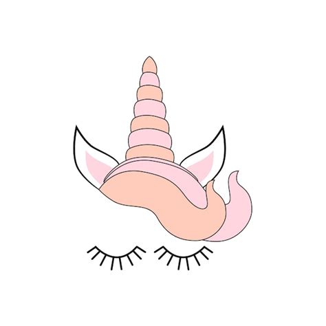 Cute unicorn face with pastel rainbow flowers isolated | Premium Vector